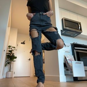 BDG Black Dad Ripped Jeans
